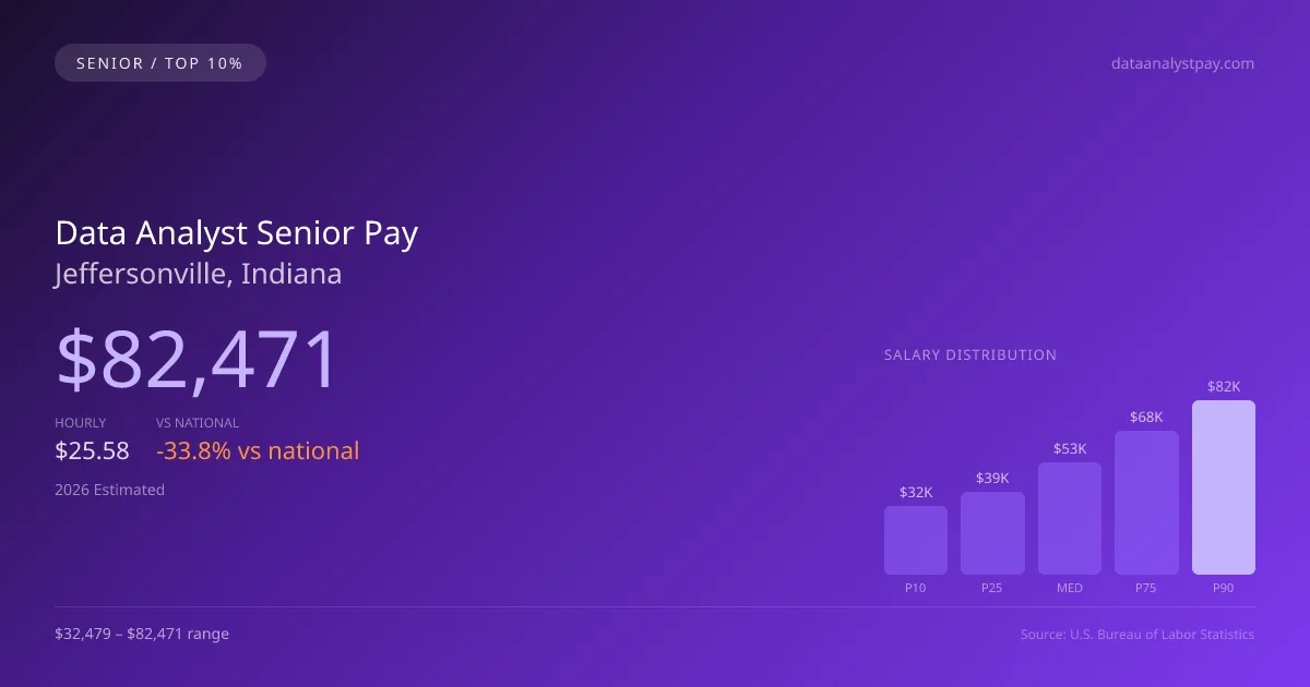 Data Analyst Senior Salary in Jeffersonville, IN — 2026 est., based on 2025 BLS